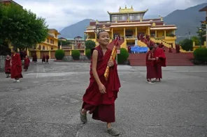 A Tibetan Buddhist monastery sustained by the foundation